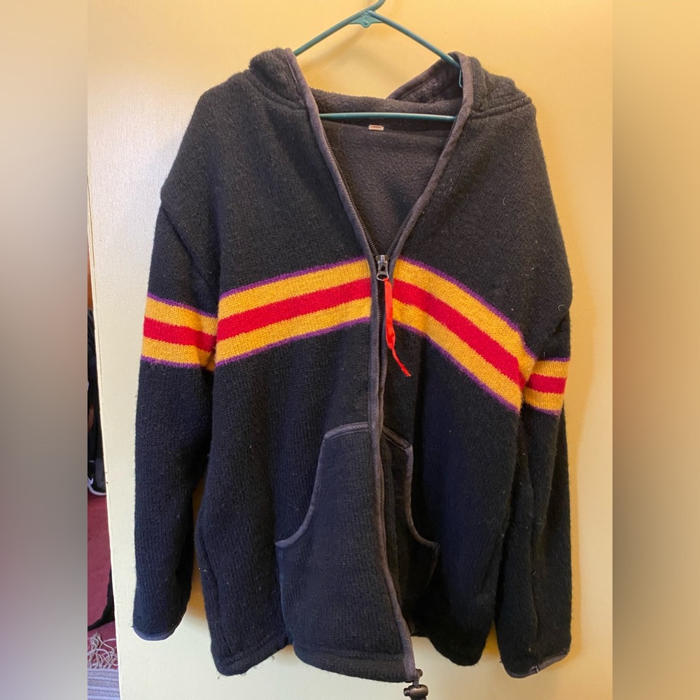 Vintage wool zip up jacket 🌈